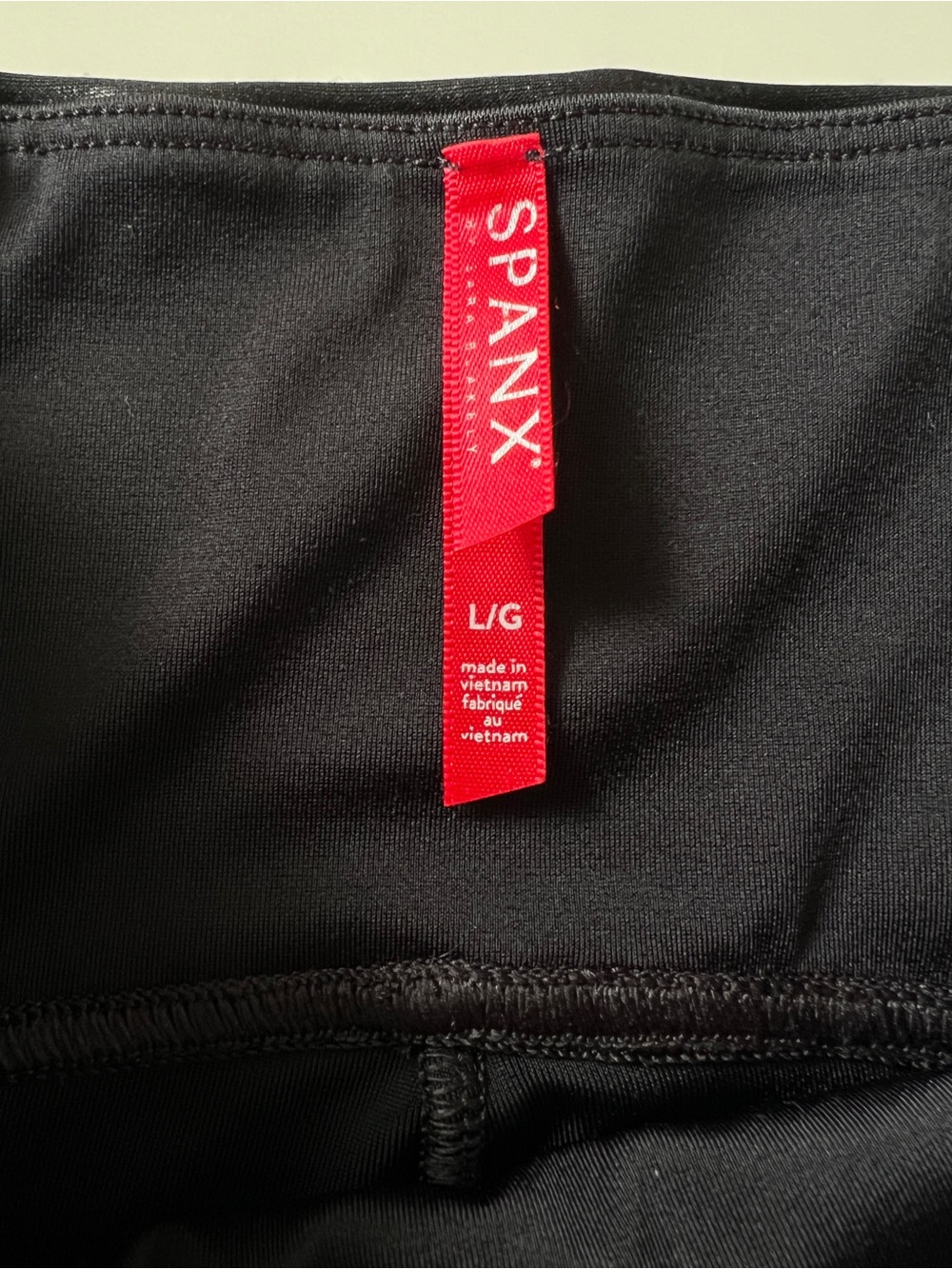 SPANX Faux Leather Moto Leggings Black High Rise Shaping L 20136R - Picture 4 of 12